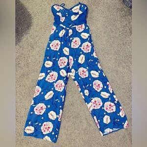 Floral Blue Women's Jumpsuit